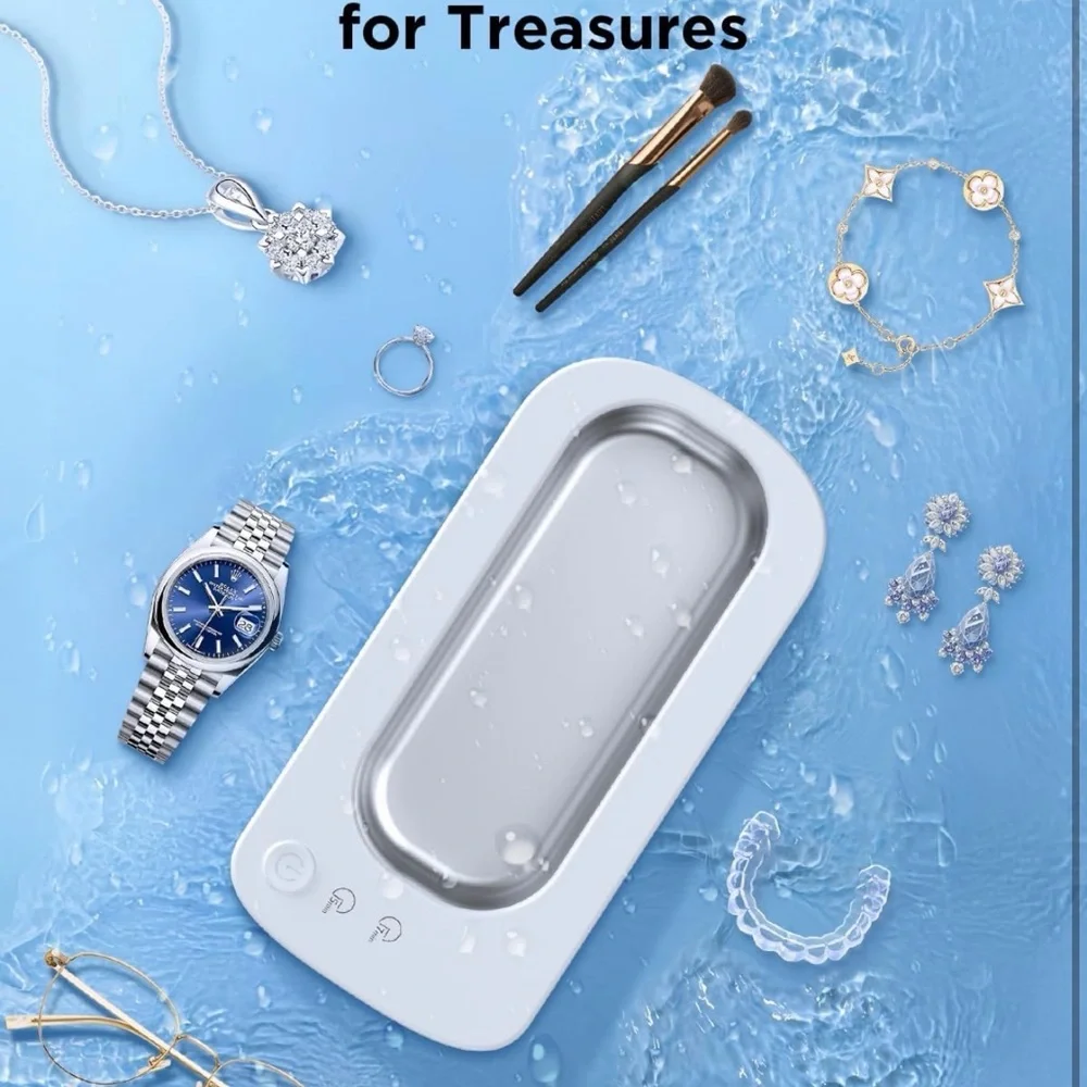 Sleek White Ultrasonic Jewelry Cleaner - Picture 5 of 9